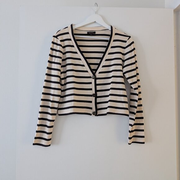 Massimo Dutti Striped Cardigan Size 4 - Picture 1 of 2